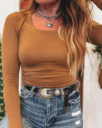 Long Sleeve Crop T-Shirt