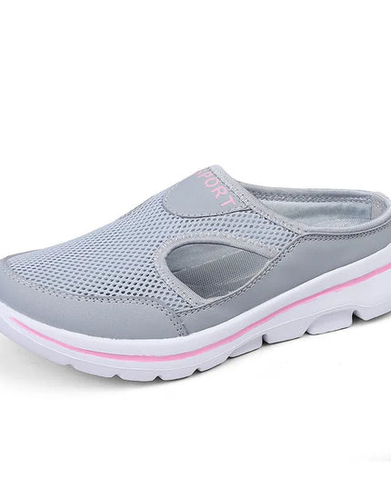 Round Toe Mesh Cut Out Sandals 