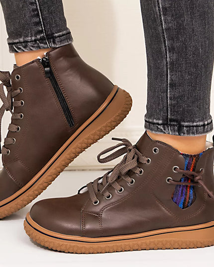 Round Toe Platform Boots