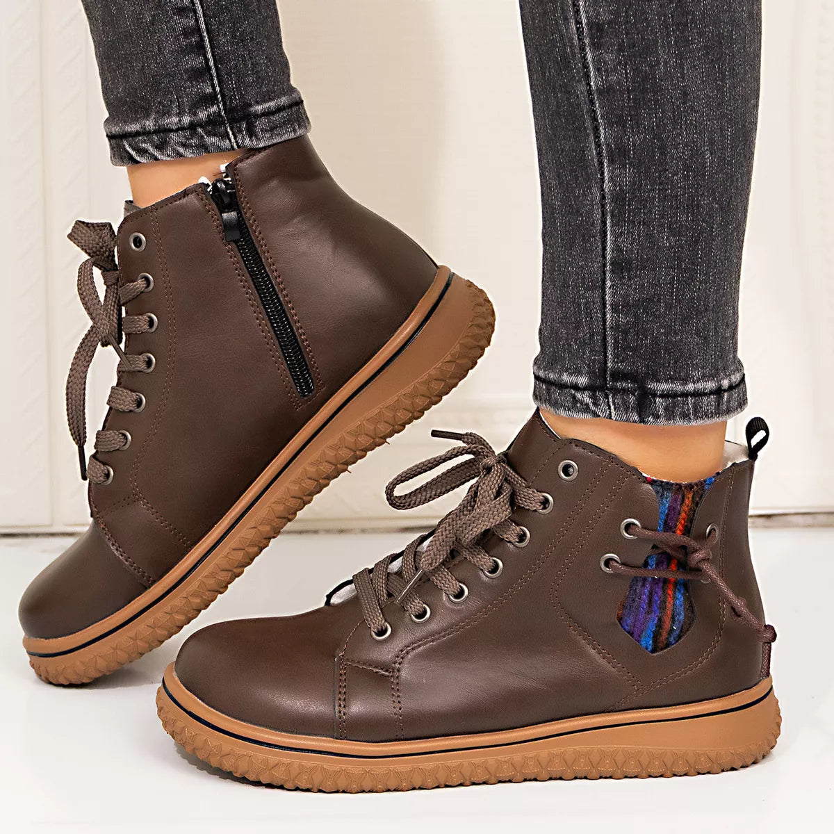 Round Toe Platform Boots