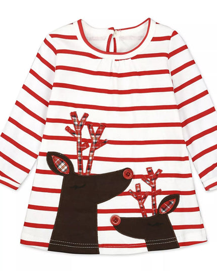 Children's Striped Long Sleeve Dress Fawn Dress