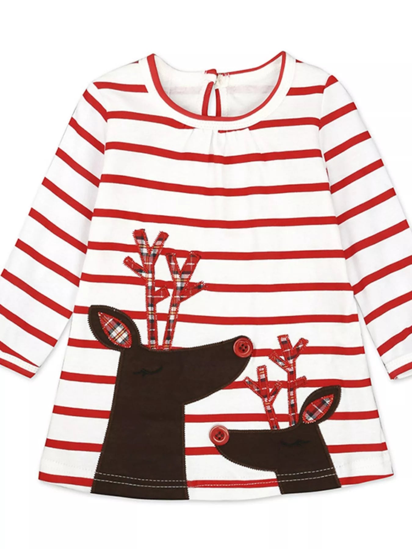 Children's Striped Long Sleeve Dress Fawn Dress
