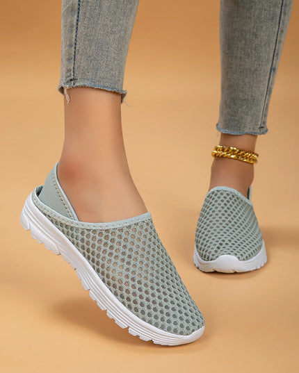 Breathable Mesh Slip-Ons Gray