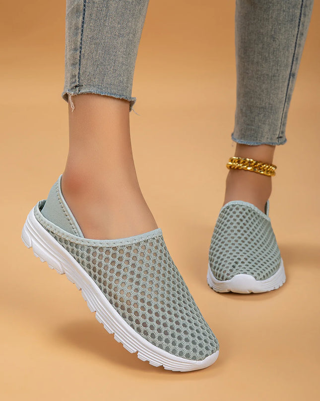 Breathable Mesh Slip-Ons Gray