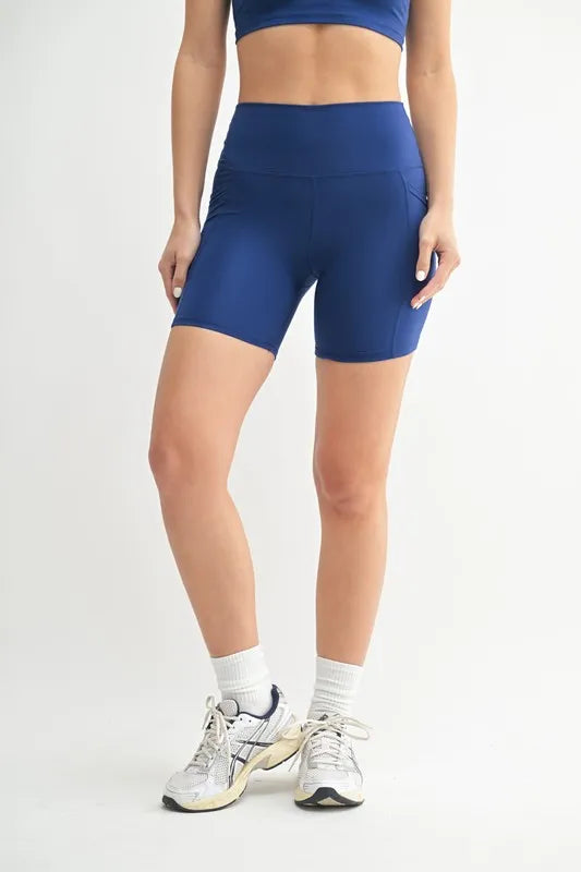 MONO B Venice Cloud Light Sculpt Biker Shorts BLUE DEPTH
