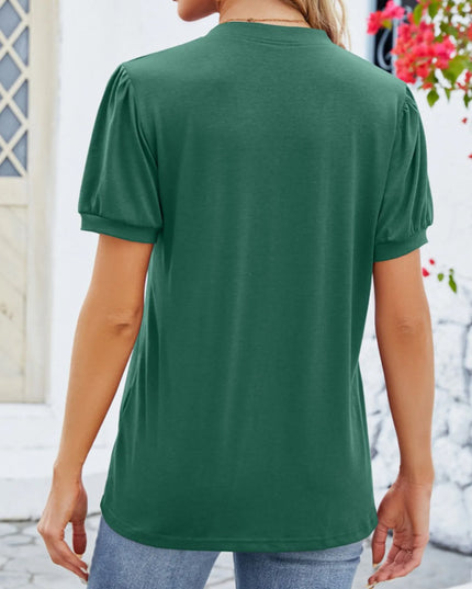 Notched Short Sleeve T-Shirt