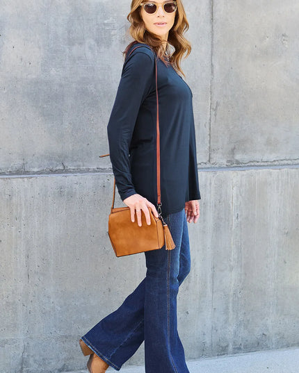 Basic Bae Full Size Round Neck Long Sleeve Top