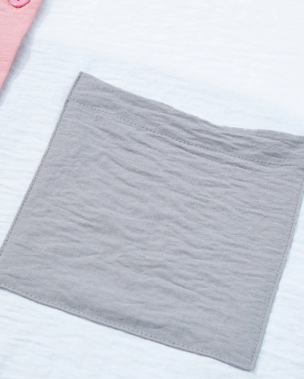 Color Block Oversized Button-Up Shirt with Chest Pocket 