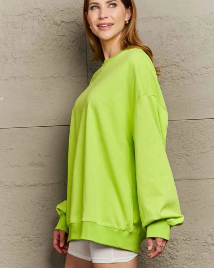 Full Size Round Neck Long Sleeve Sweatshirt