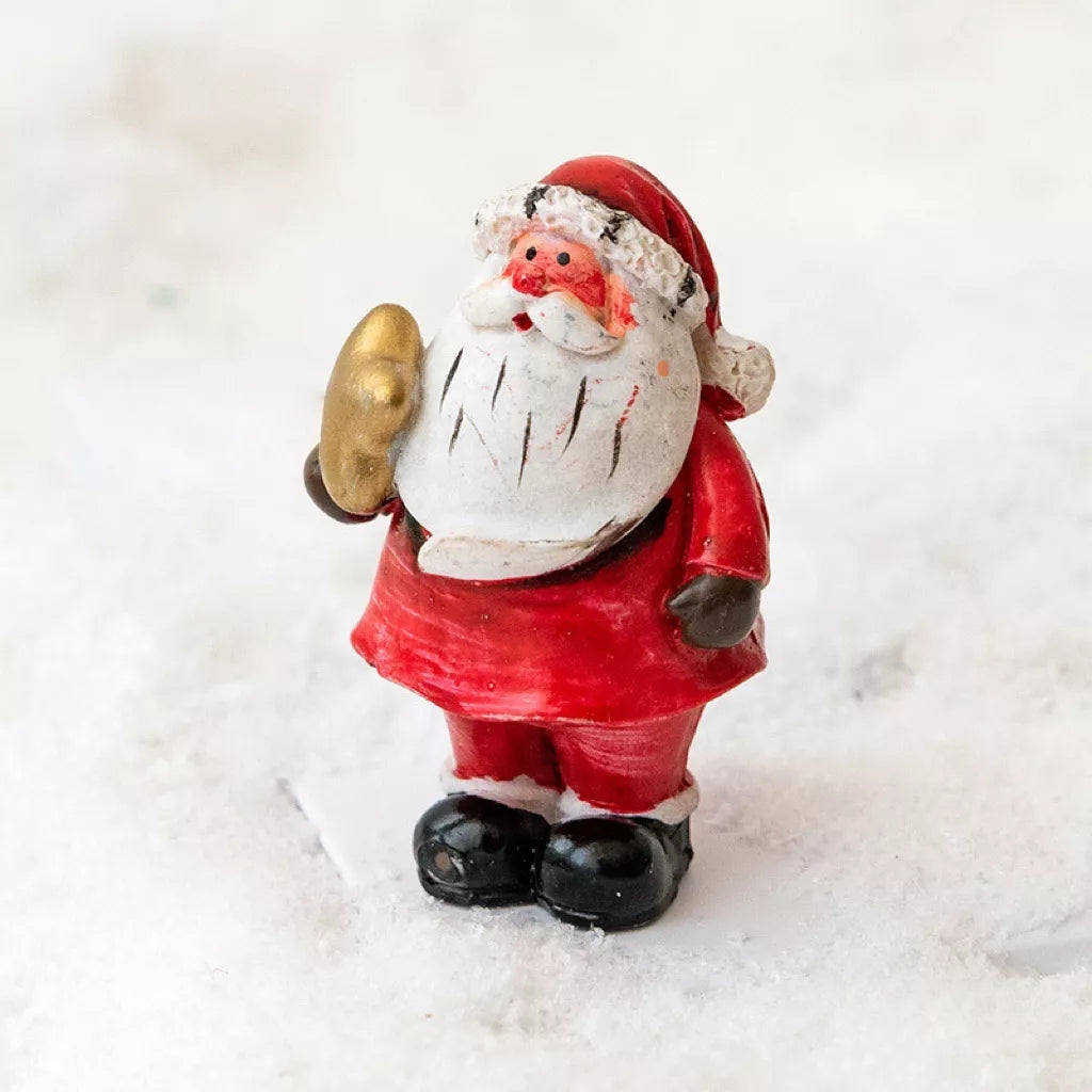 Christmas Santa Claus Miniature Figurine Ornament Style C One Size