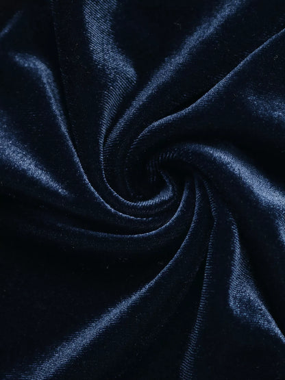 Velvet Button Front Long Sleeve Blouse