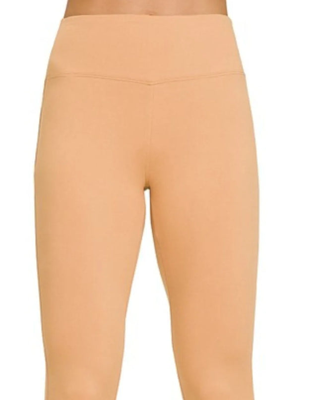 Zenana Microfiber Waistband Leggings