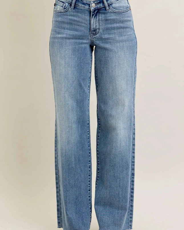 Judy Blue Full Size V - Front Baggy Jeans Plus Size