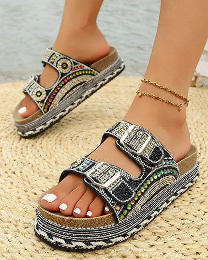 Open Toe Platform Sandals 