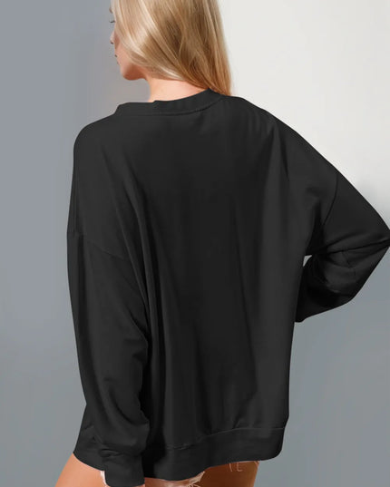 Double Take Sequin Nutcracker Round Neck Long Sleeve Sweatshirt