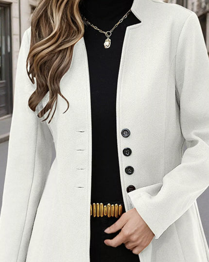 Button Up Long Sleeve Coat
