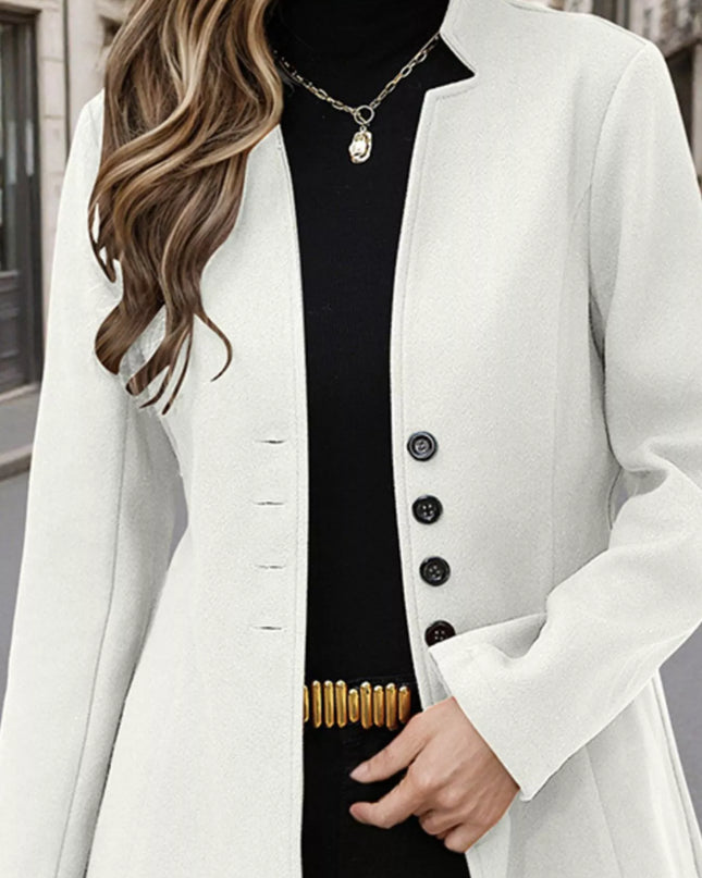 Button Up Long Sleeve Coat