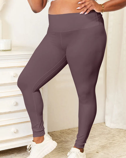 Double Take Wide Waistband Sports Leggings