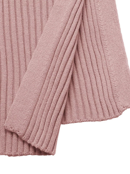 Ribbed Knit Square Neck Bodycon Sweater Dress