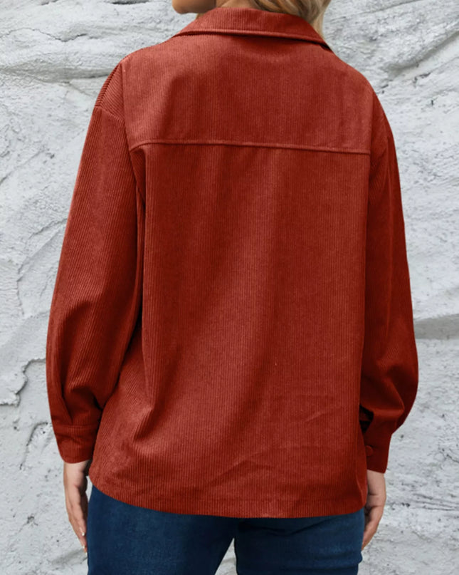 Corduroy Button-Down Shacket
