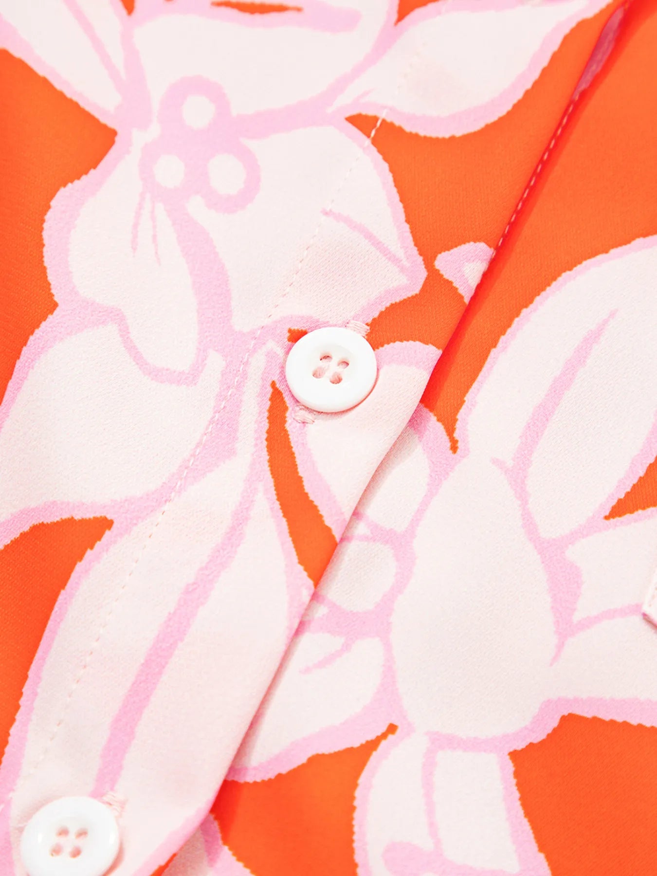 Botanical Print Single Chest Pocket Button Up Shirt