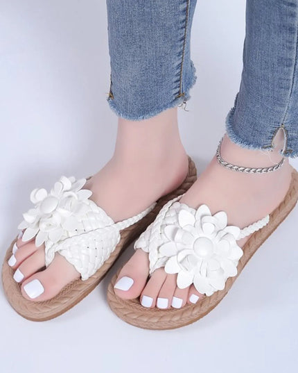 Floral Embellished Comfort Slide Sandals 