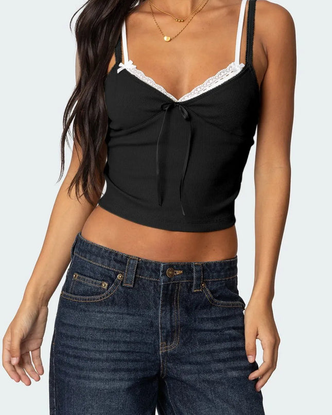 Lace Detail V-Neck Cami 