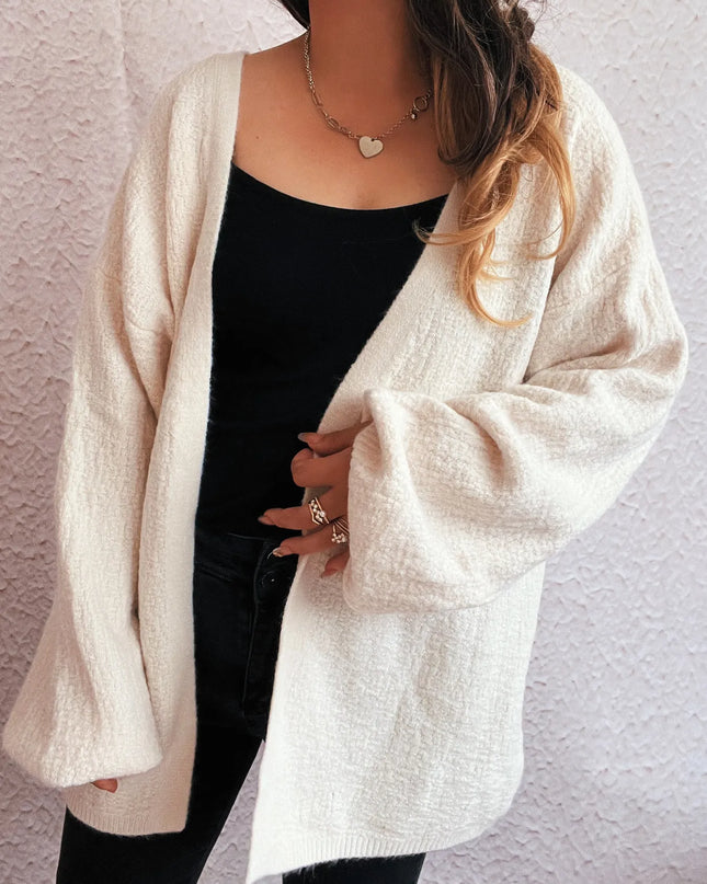 Open Front Long Sleeve Cardigan
