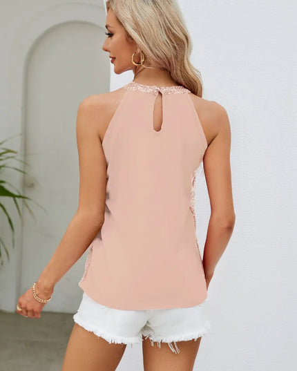 Sequin Grecian Neck Tank