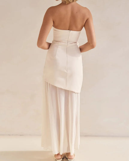 Layered Slit Tube Maxi Dress