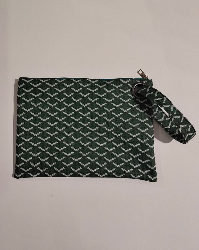 Carry Your Love Plaid Wristlet Army Green One Size