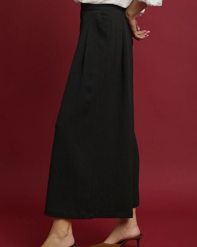 Umgee Elastic Waist Wide Leg Pants