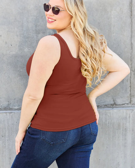 Basic Bae Full Size Square Neck Wide Strap Tank