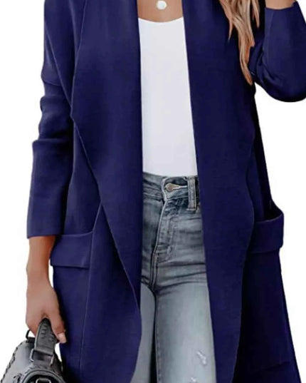 Open Front Dropped Shoulder Outerwear