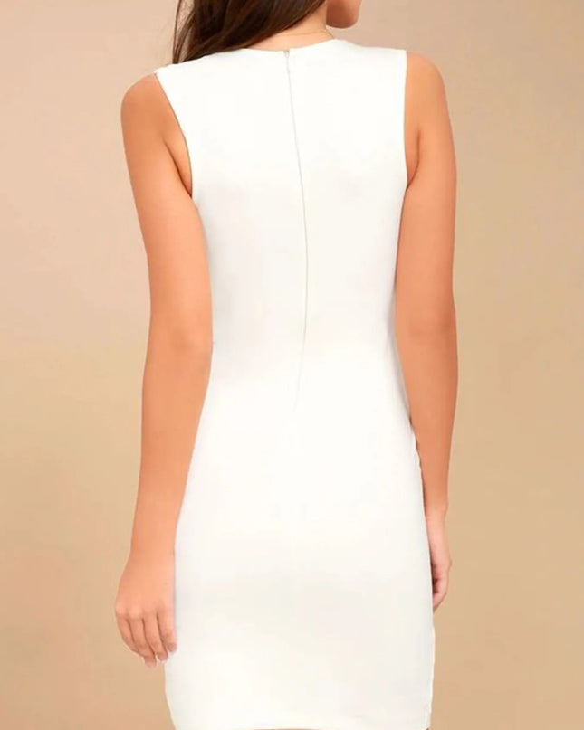 V-Neck Sleeveless Dress