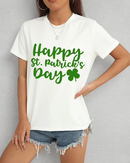 HAPPY ST. PATRICK'S DAY Short Sleeve T-Shirt White