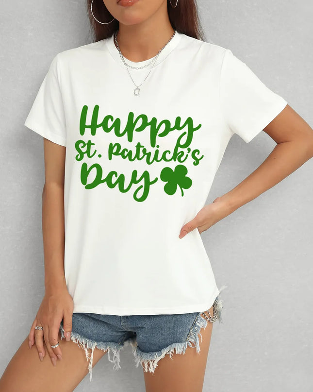 HAPPY ST. PATRICK'S DAY Short Sleeve T-Shirt White