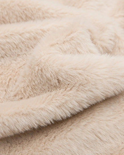 Men's Faux Fur Hooded Zip Up Jacket