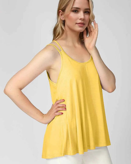 Basic Bae Bamboo Scoop Neck Double Spaghetti Straps Cami