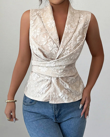 Tie Waist Wrap Tank Top