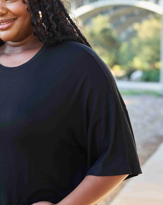 Basic Bae Full Size Round Neck Drop Shoulder T-Shirt