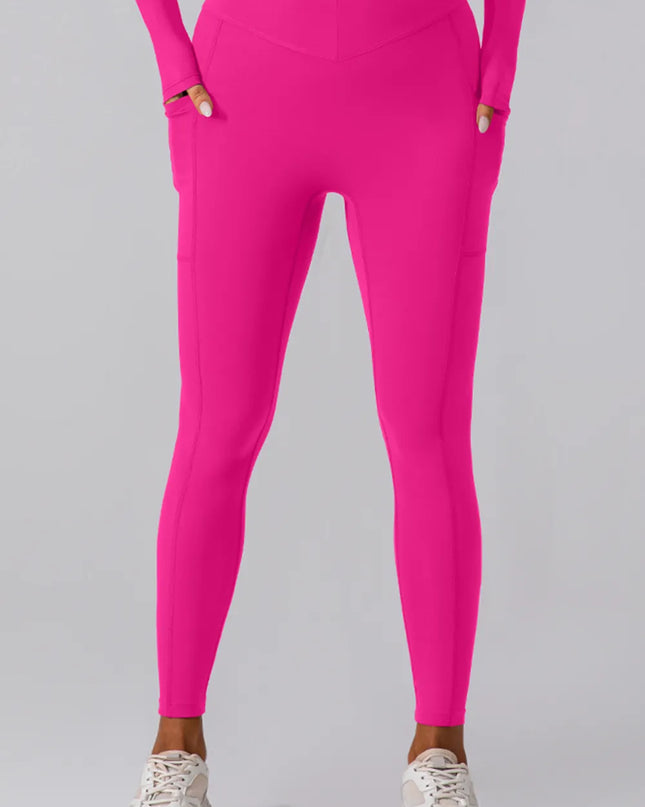 High Waist Active Leggings with Pockets 