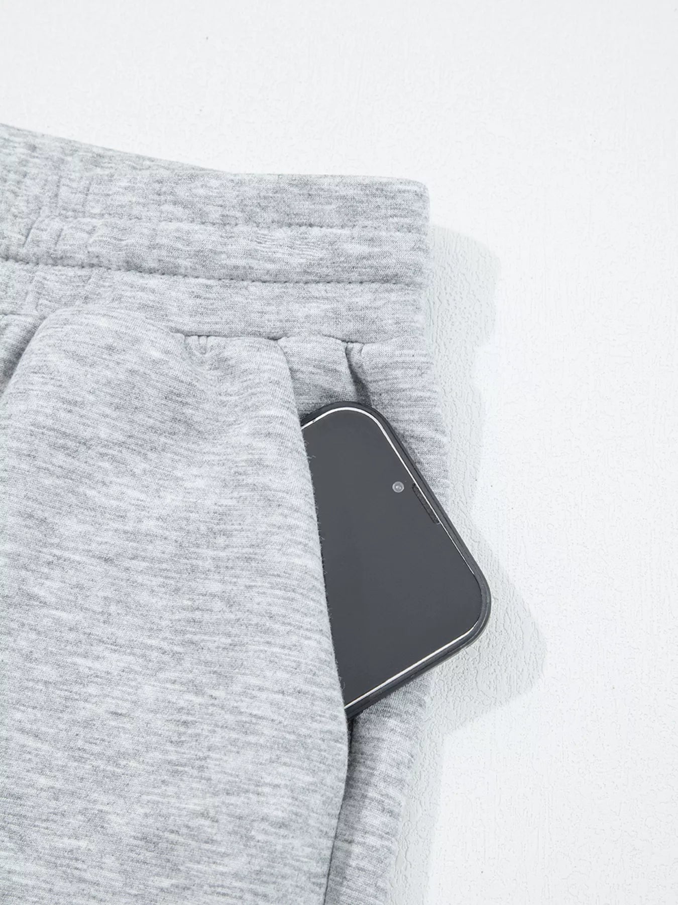 Zip Collar Long Sleeve Top and Drawstring Pants Set