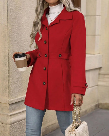 Button Up Long Sleeve Coat