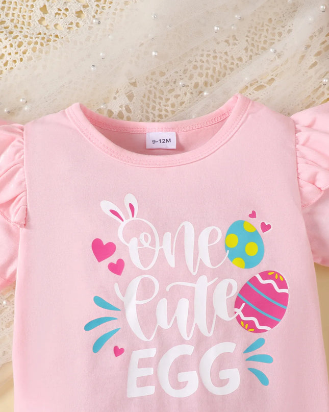 Children's Ruffled Graphic Bodysuit and Skirt Set