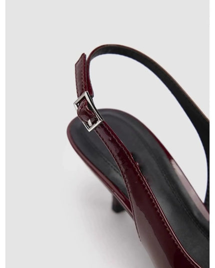 Bow Point Toe Slingback Pumps 