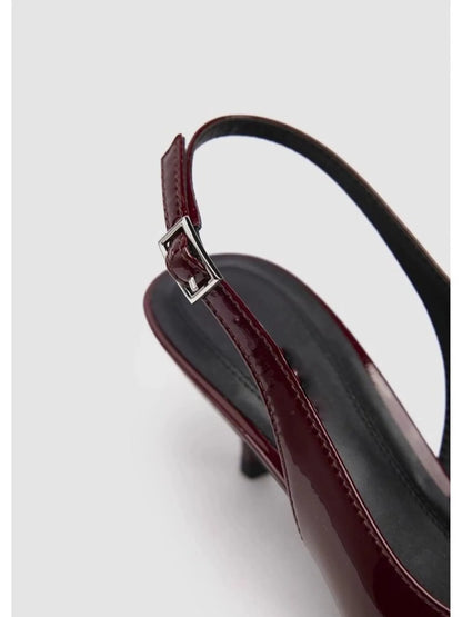 Bow Point Toe Slingback Pumps 