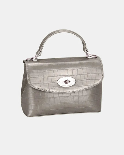David Jones Texture PU Leather Handbag D.Silver One Size