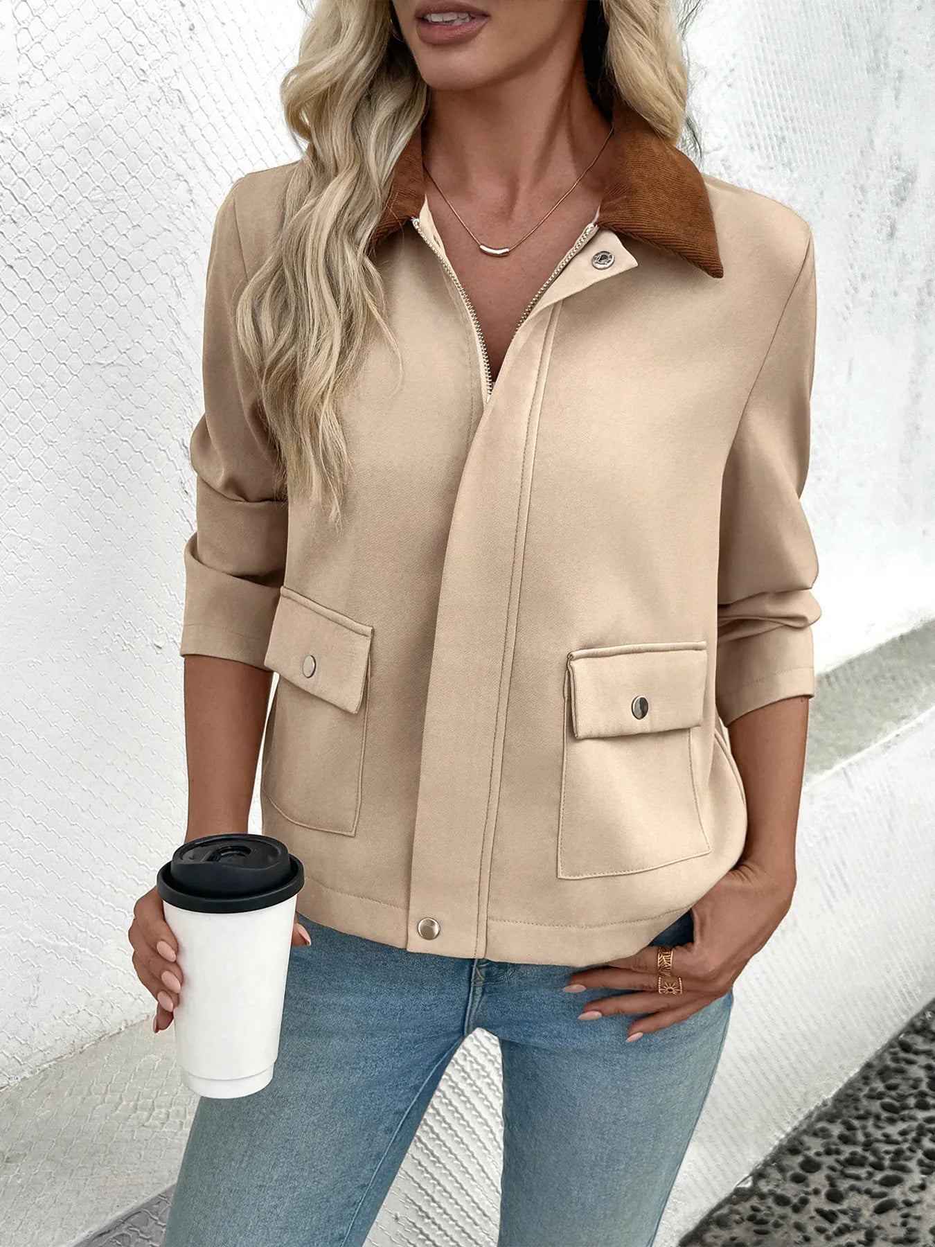 Zip Up Long Sleeve Jacket