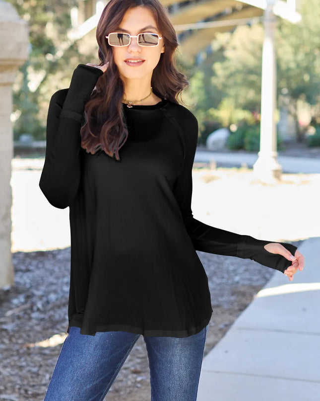 Basic Bae Full Size Round Neck Long Sleeve T-Shirt